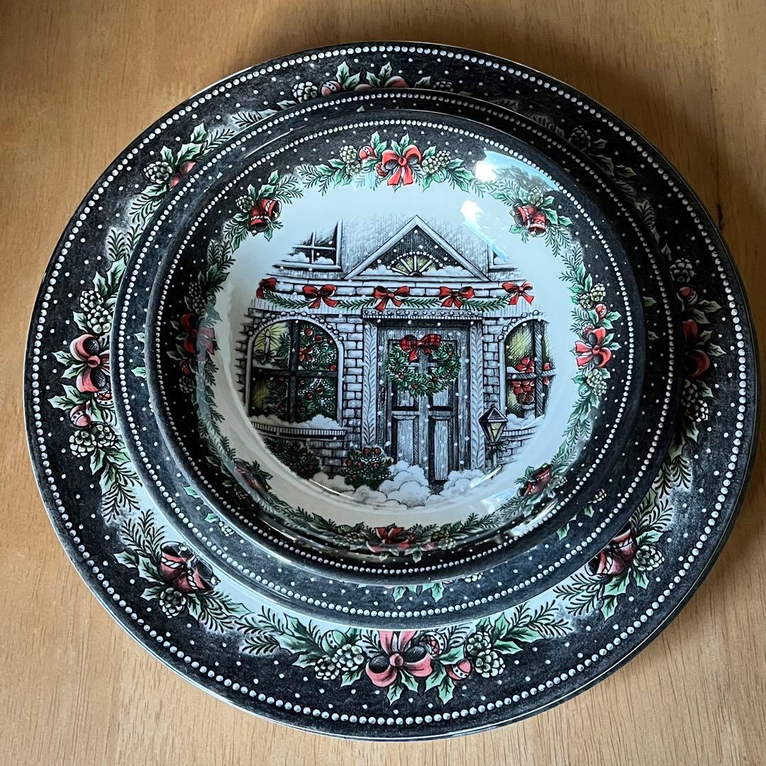 【美品】英国製　ロイヤルスタッフォード★Holly Night★ペアセット