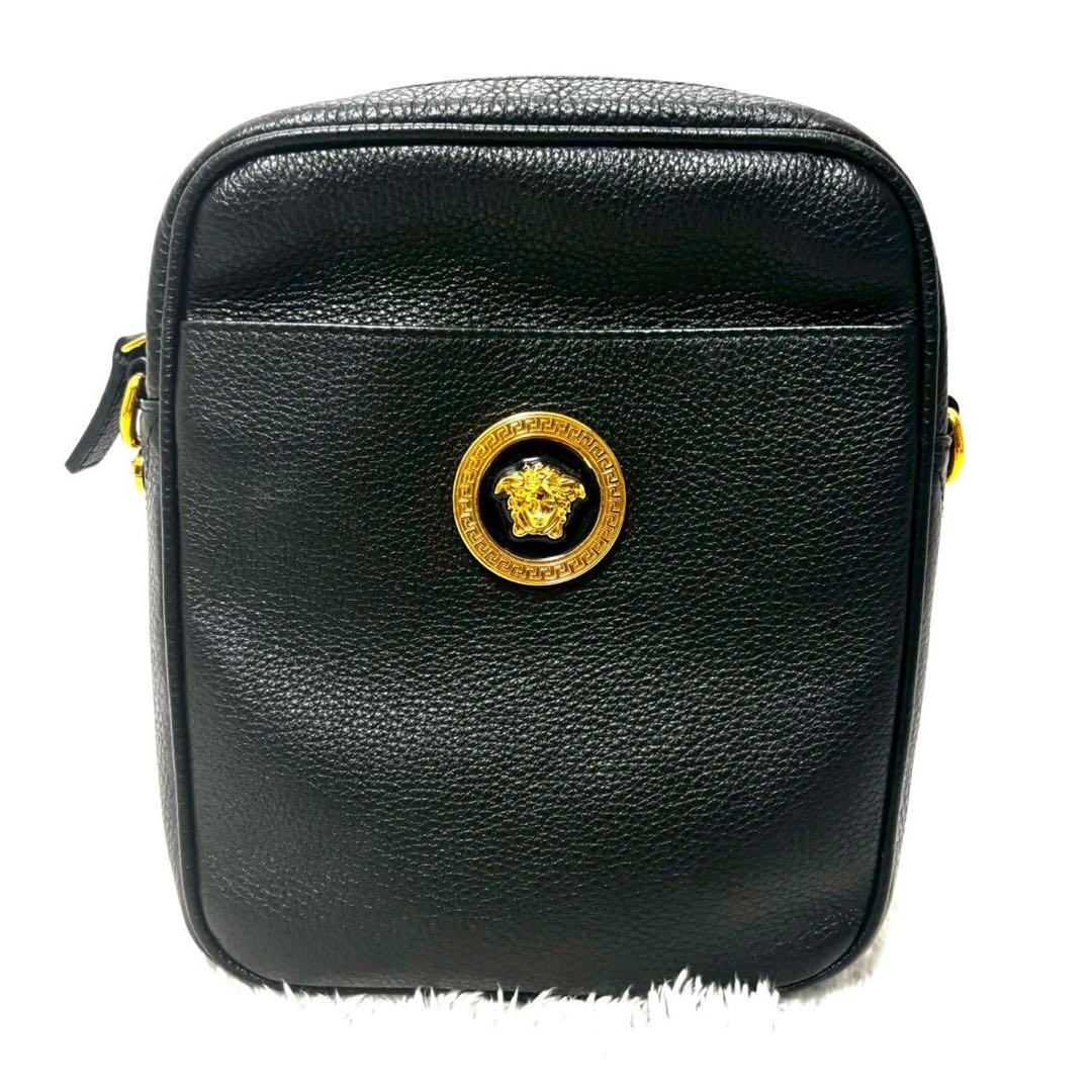 極美品 ヴェルサーチ　メンズ　レディース　ショルダーバッグ　メデューサ　ブラック