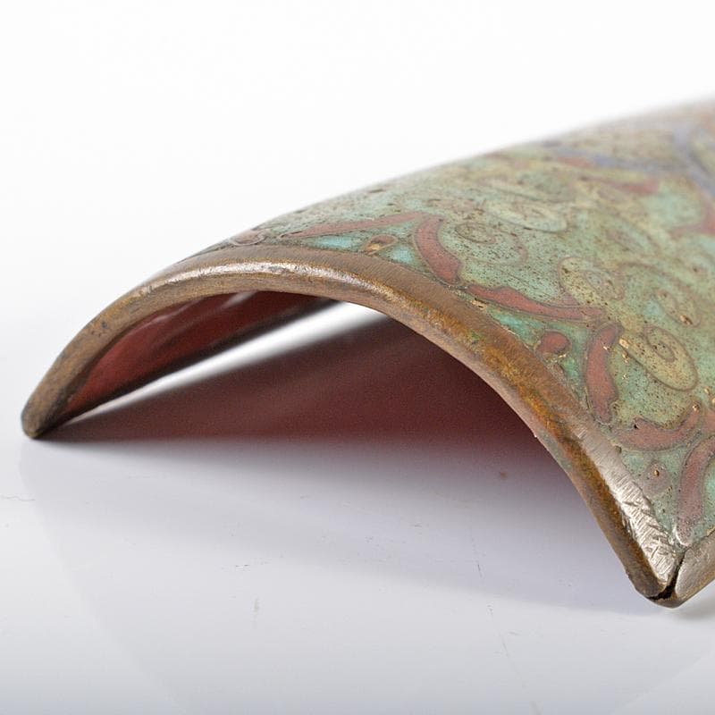 中国　古七宝琺瑯彩　茶合　碗鎮　U　R6182