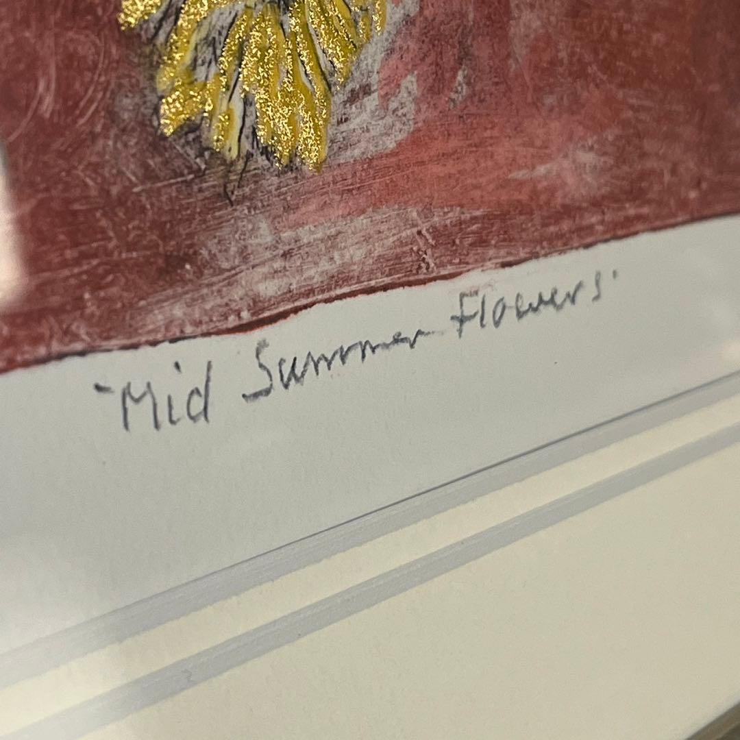 【匿名発送】ジョアン・アイザック　Mid Summer Flowers 版画