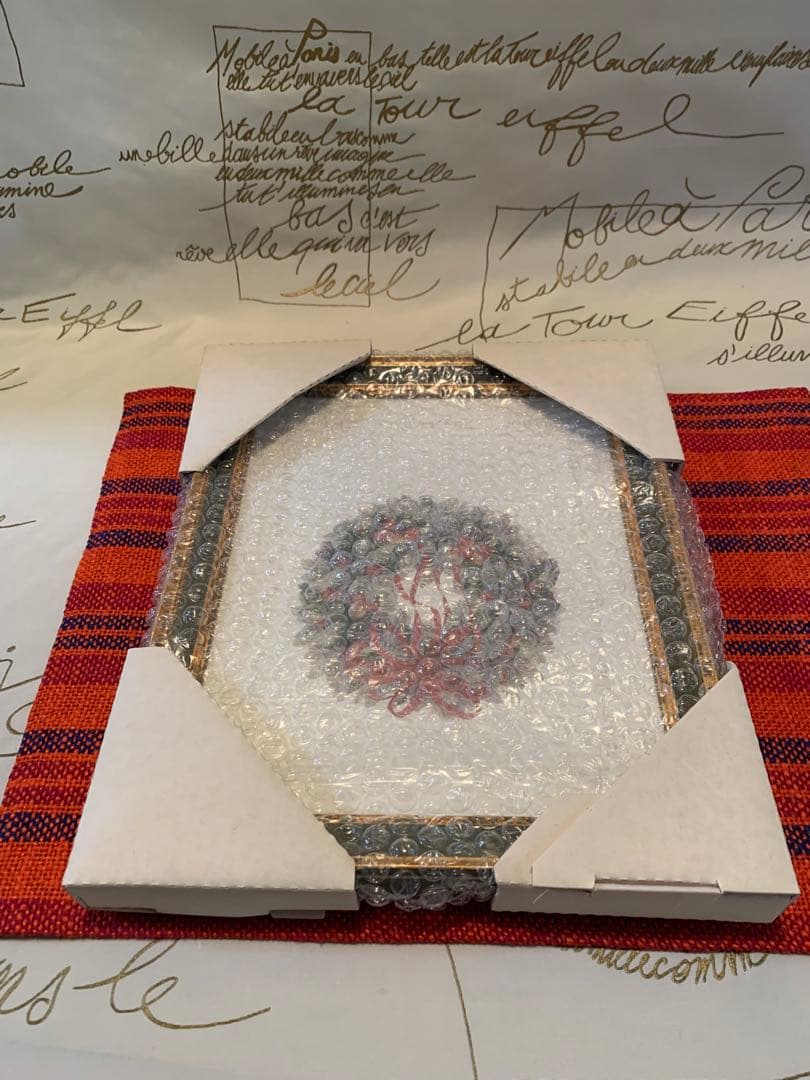 デンマーク製　雑貨　赤い実のリースの額とピューター四季セット　seringa様