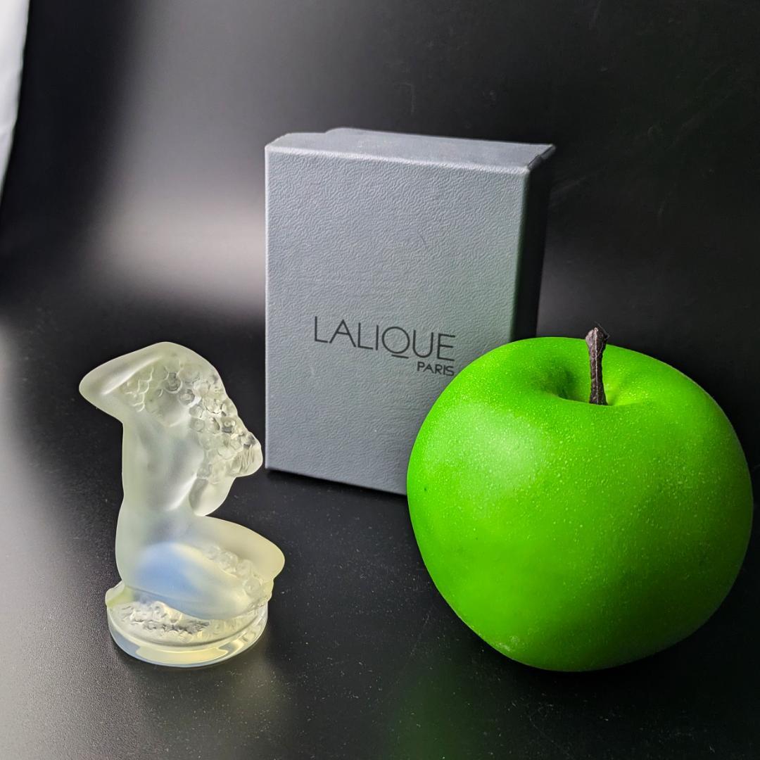 【箱付き極美品】ラリック フロレアル オパルセント ガラス 幻想的な青 裸婦