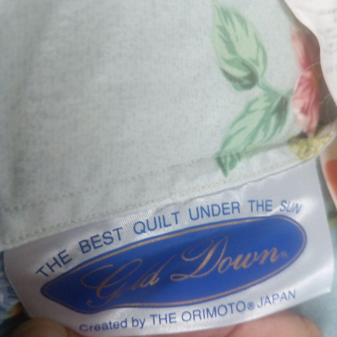 羽毛掛け布団シングルサイズ 花柄掛け布団 150x210cm　ハンガリー産ダウン