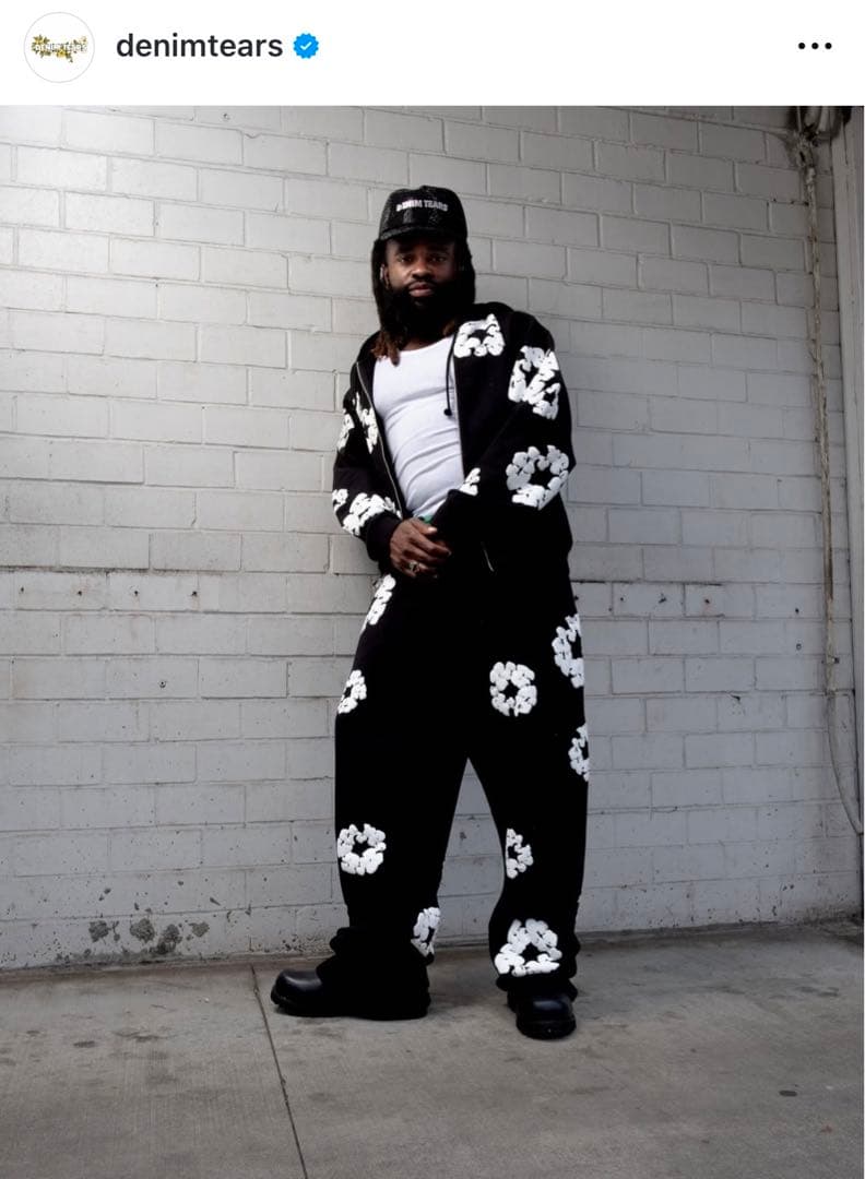 トップス DENIME TEARS COTTON WREATH ZIP HOODIE M