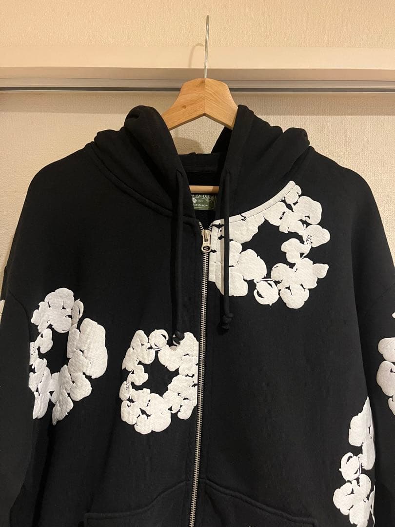トップス DENIME TEARS COTTON WREATH ZIP HOODIE M