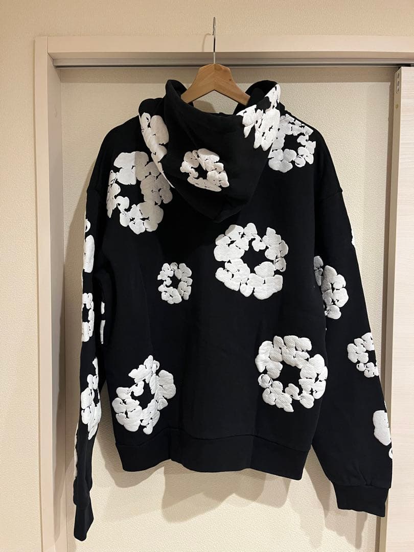 トップス DENIME TEARS COTTON WREATH ZIP HOODIE M