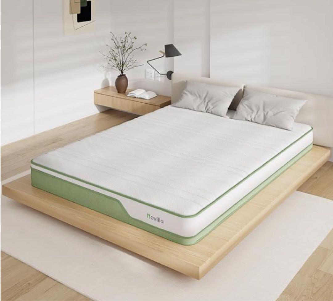 高密度ポケットコイルマットレス クイーン 厚さ18cm 体圧分散 やや硬め高反発