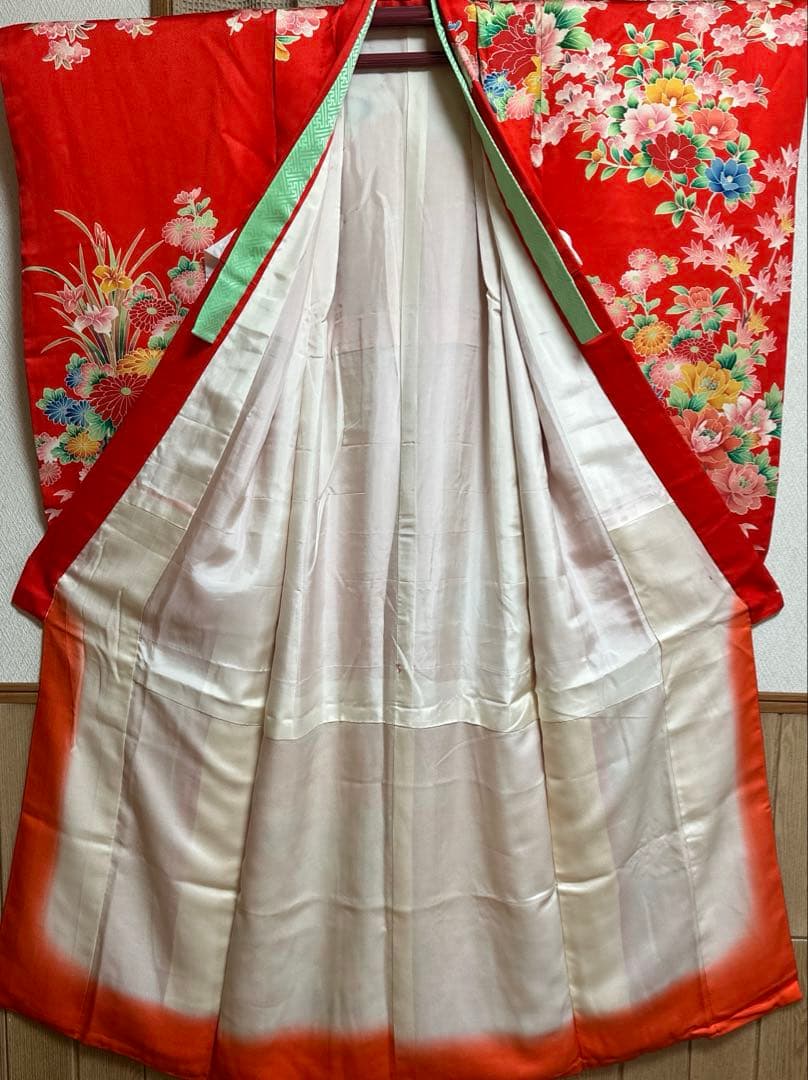 七五三　7歳　正絹着物　袋帯、長襦袢、小物セット