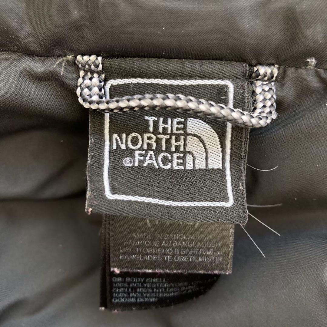 ノースフェイス US規格 600FIL ダウンジャケット レッド×ブラック150