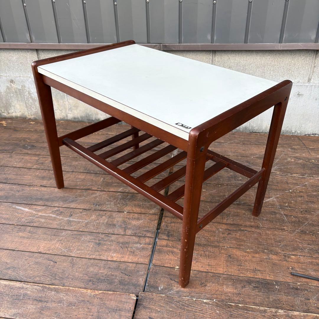 C1 オールドカリモク カリモク家具 木製 サイドテーブル コーヒーテーブル