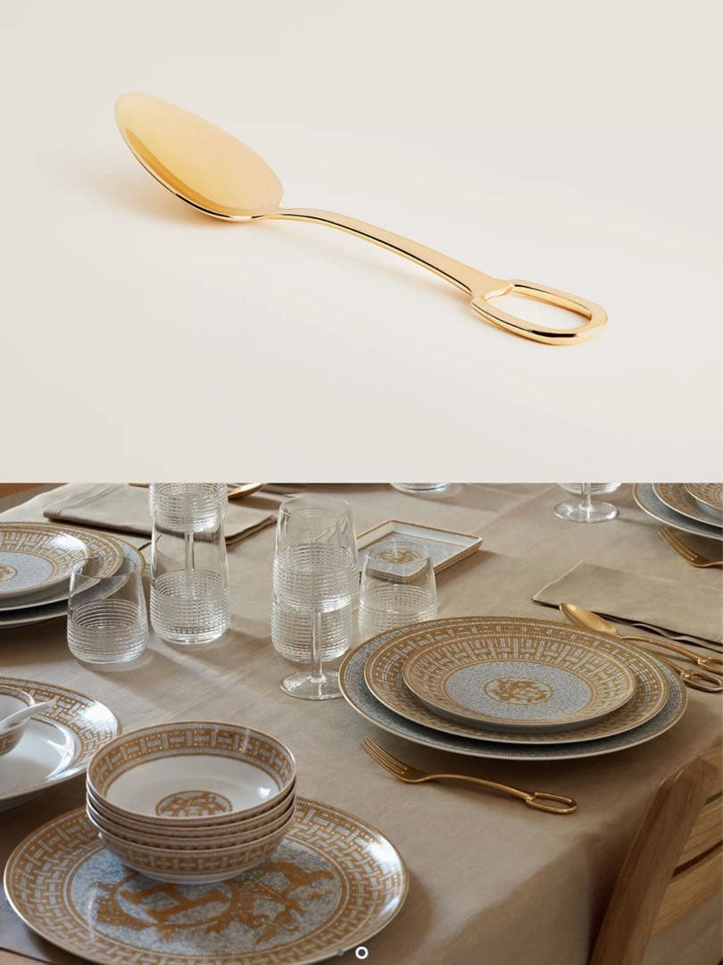 新品未使用ゴールドデザートスプーン 〈グラン・アトラージュ〉2本セット本物保証