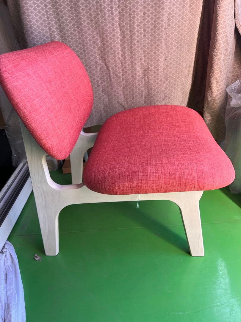 人気　リビングダイニング1人用チェア　リラックスワイドNシールド　オレンジ