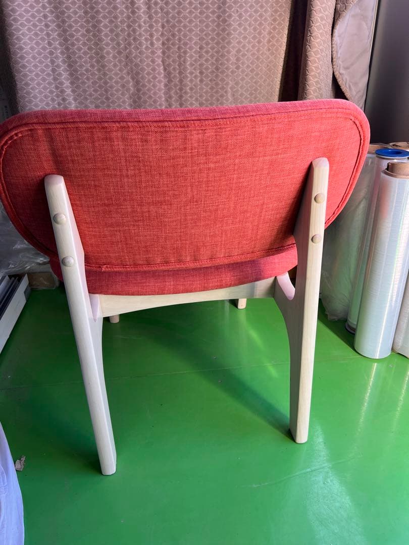 人気　リビングダイニング1人用チェア　リラックスワイドNシールド　オレンジ