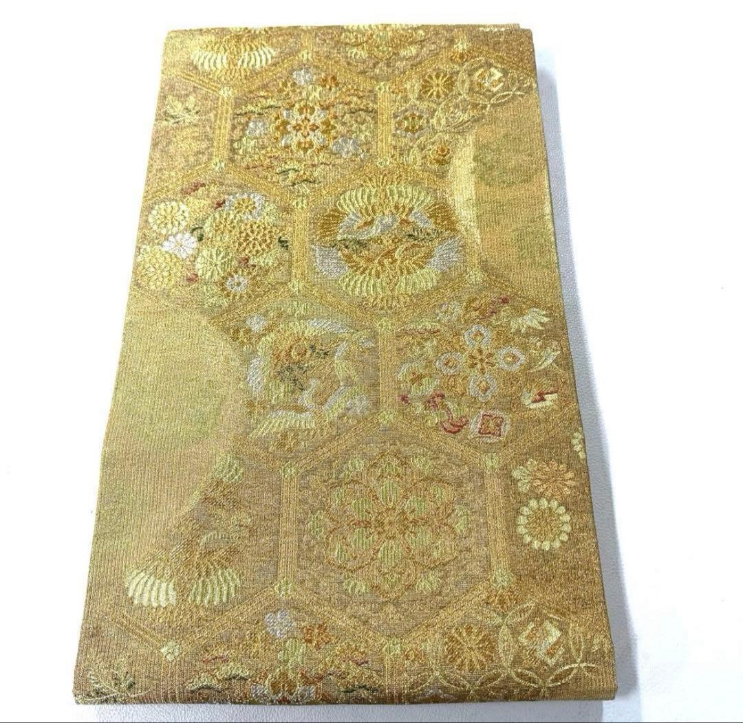 専用帯6099 6086 二点セット●桝屋高尾謹製 ねん金綴錦 高級正絹全通袋帯