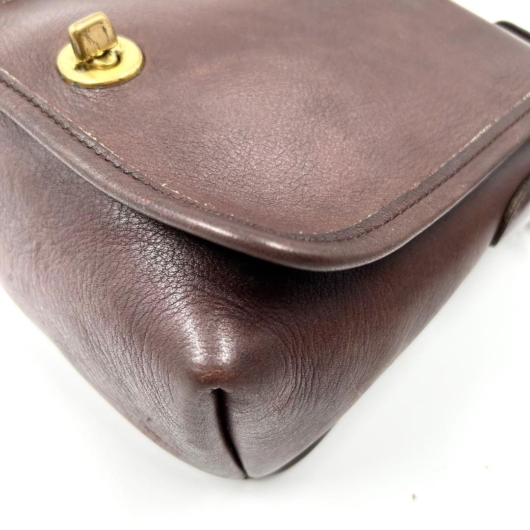 美品 オールドコーチ フラップ ターンロック ショルダーバッグ クロスボディ