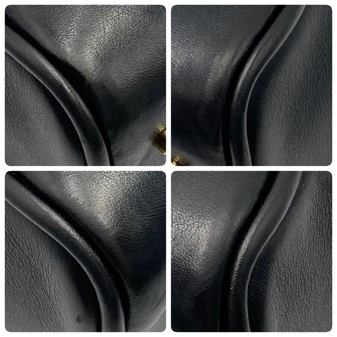 美品 LOEWE ロエベ アマソナ23 アナグラム レザー 2WAY バッグ 黒