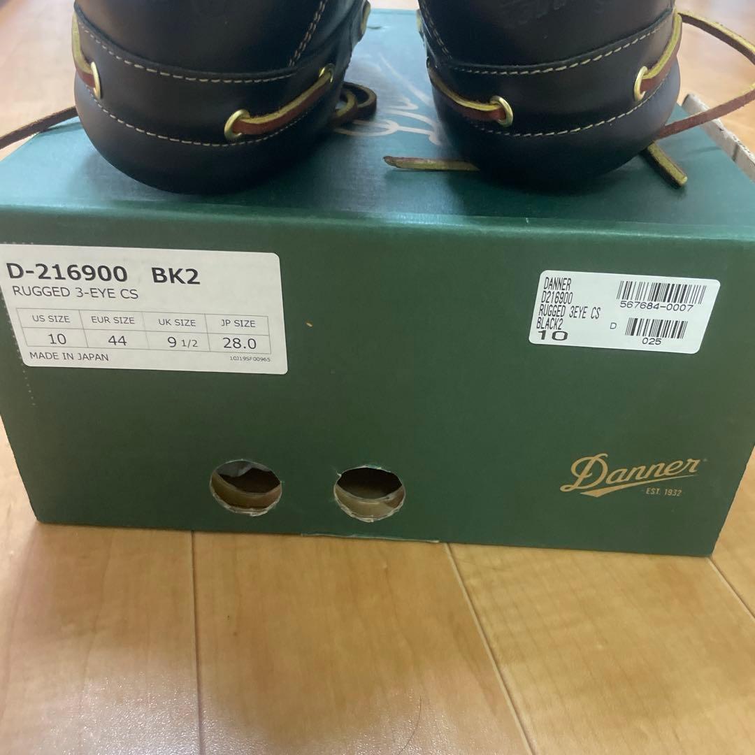 ダナー　Danner 黒レザー デッキシューズ 28cm 定価26400円