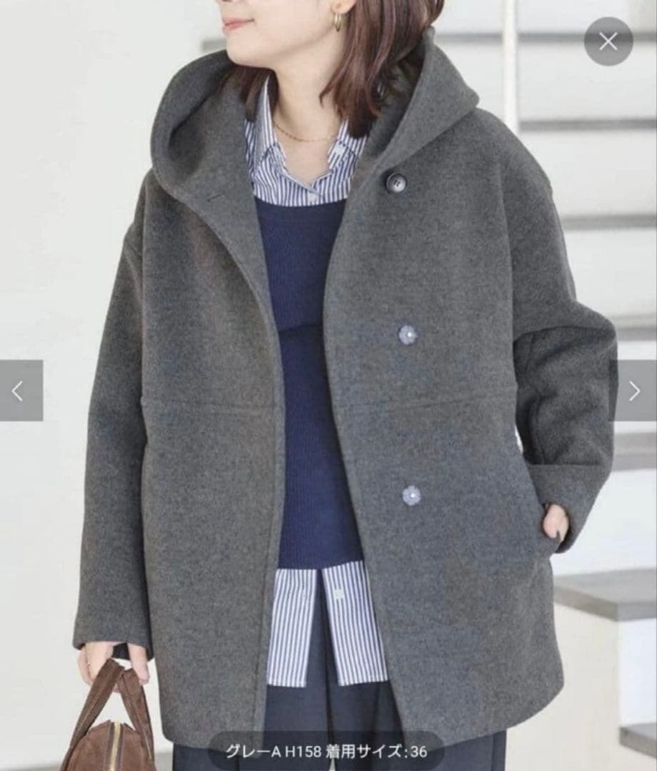 ジャーナルスタンダード　スーパー140 モッサ フード コート　サイズ38