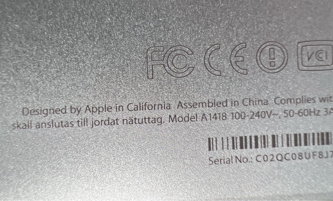 Apple iMac 21.5インチ A1418