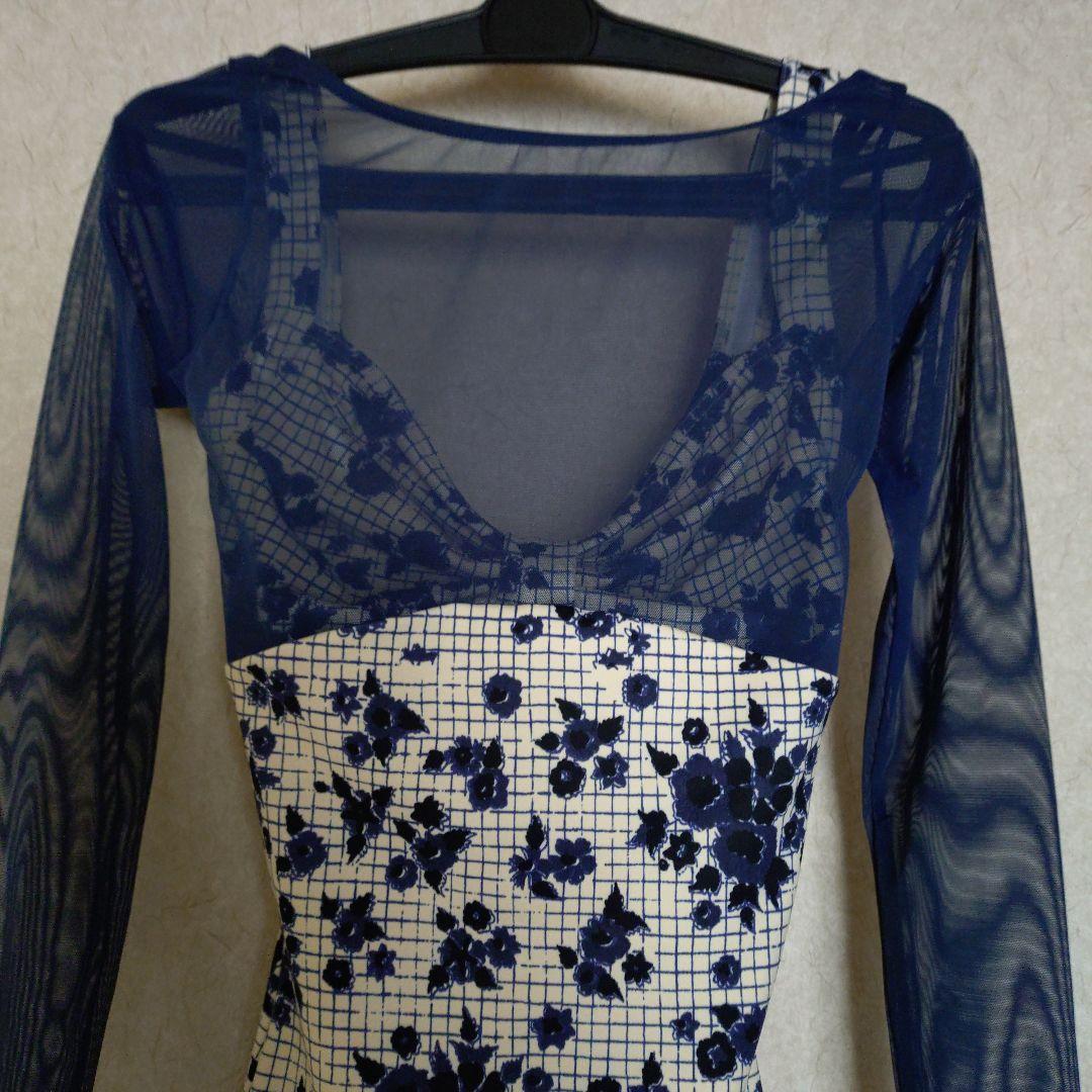 stinaレオタード新品未使用typeL navy ray M スティナ