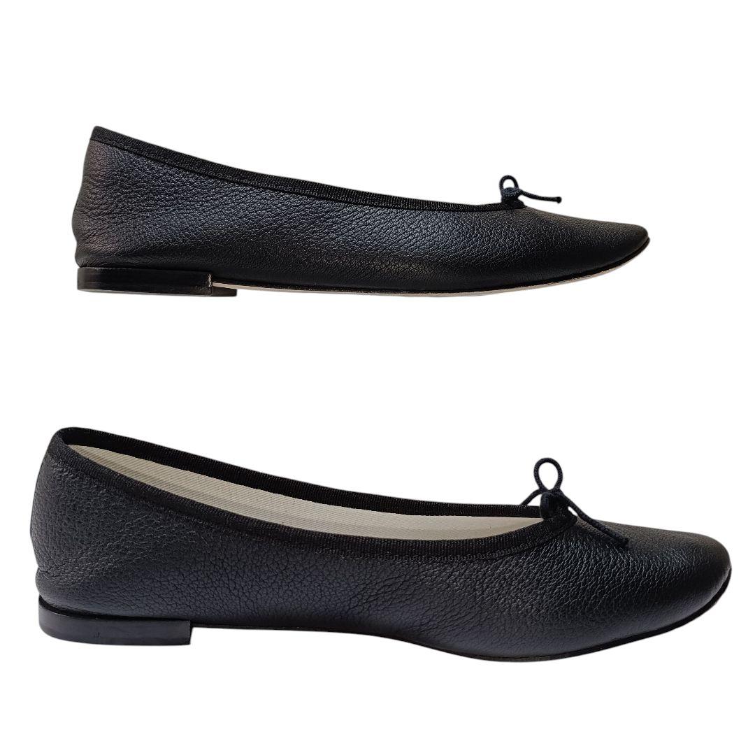 レペット バレエシューズ サンドリオン 24.5cm 本革 フラット リボン 黒
