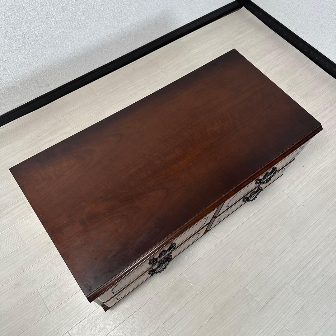 カリモク コロニアル チェスト 2段4杯 ローチェスト i4※