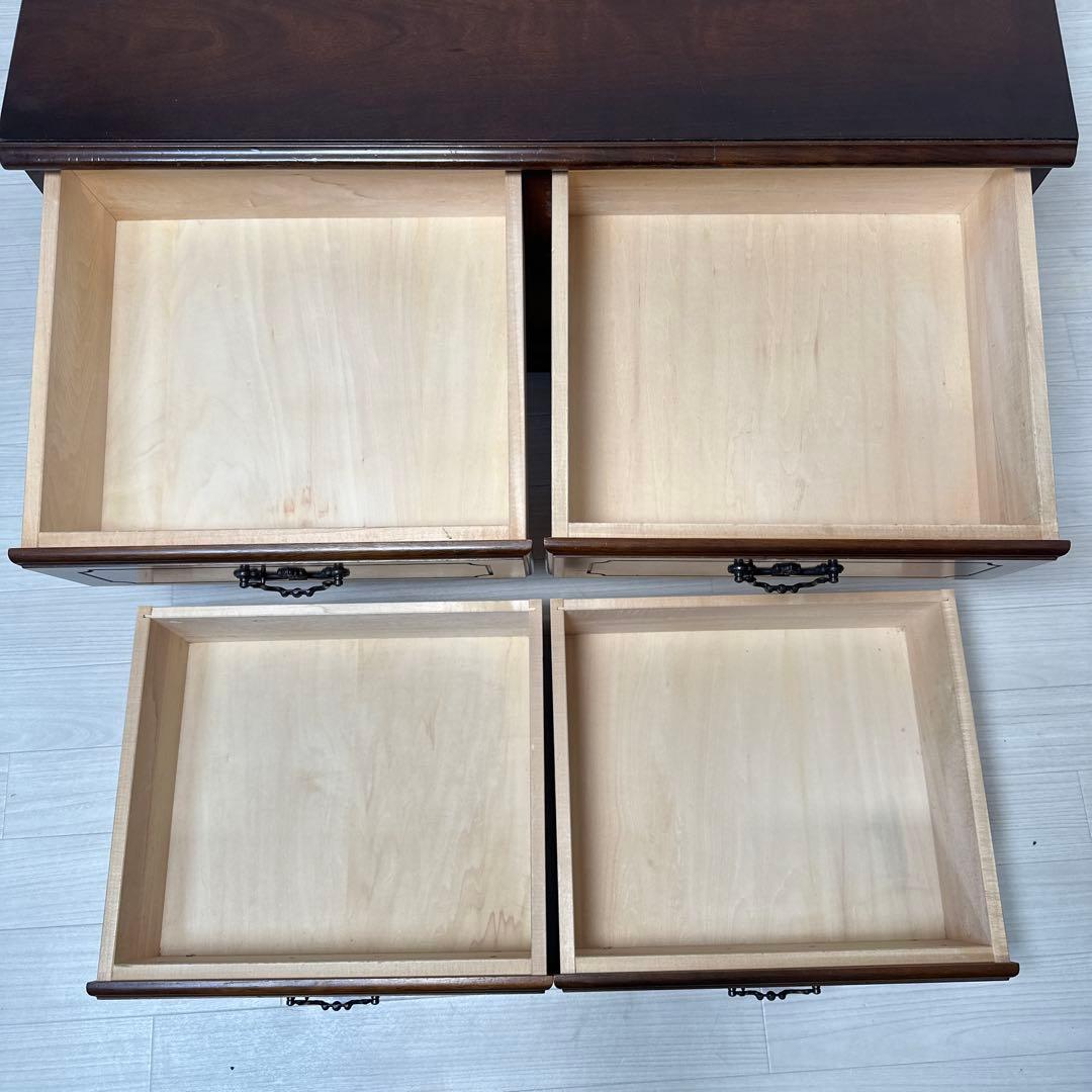 カリモク コロニアル チェスト 2段4杯 ローチェスト i4※