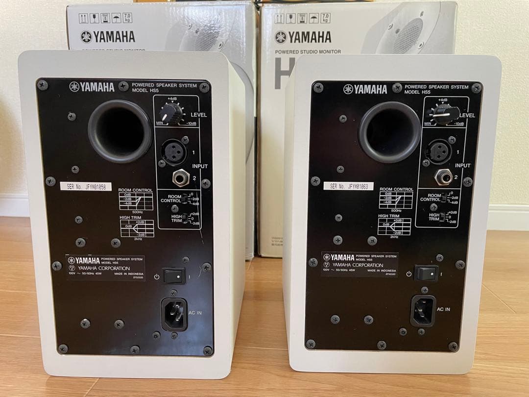 YAMAHA HS5 W ペア 2つセット 箱・梱包材付き