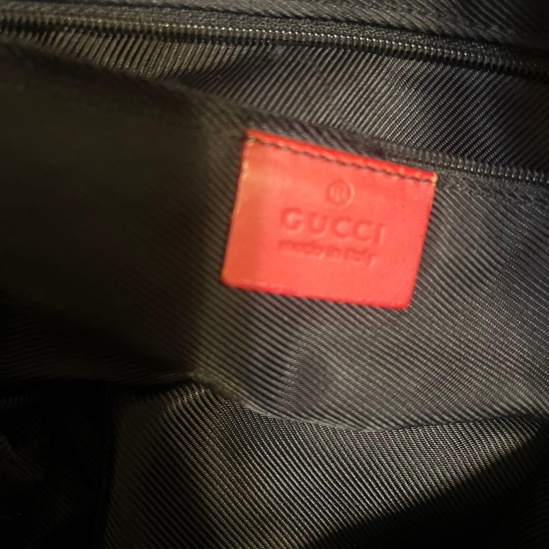 Gucci ロゴトートバッグ ベージュ/レッド