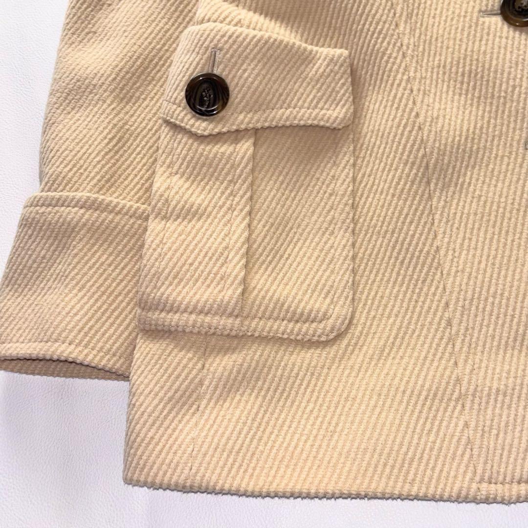 バーバリーブルーレーベル ノバチェック ウールコート アンゴラ混 リアルファー