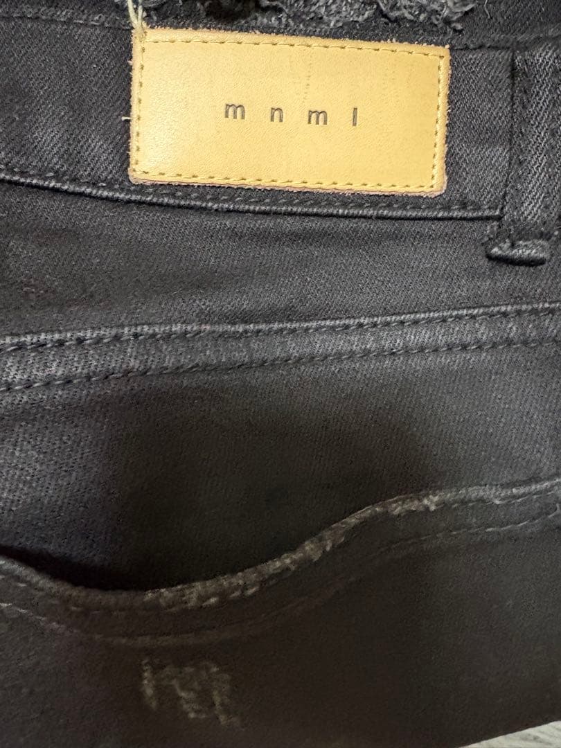 ï*読様 【極美品】mnmlミニマル　ダメージ加工スキニーデニムジーンズ