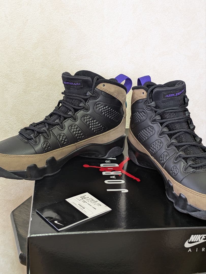 Air Jordan 9 ブラック/ブラウン/パープル オリーブ