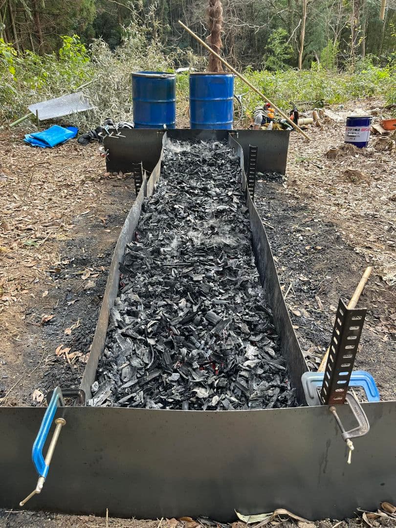 60Lがら袋入り竹炭16袋(約1000L)　大阪産 直接引き取り価格 近場配送可