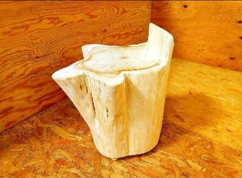 『限定価格』四国霊峰石鎚山産②大型天然ひのき切り株椅子