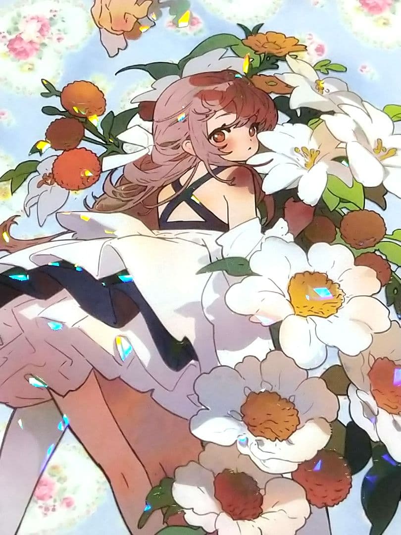 のこり１✩再販✩J824＃花的少女诗(贝壳光)新七天切り売り海外人物マステ女の子