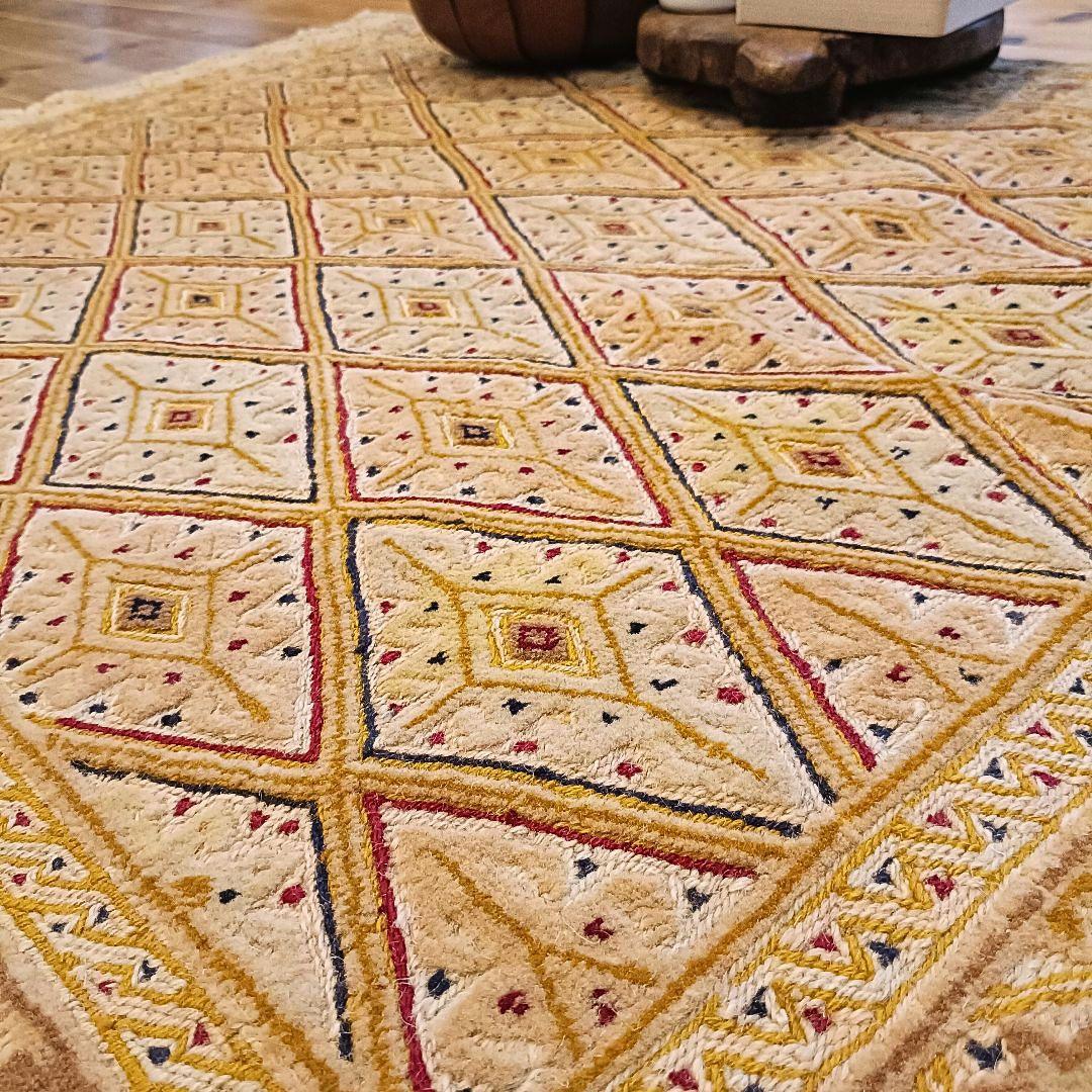 【値下げご依頼】90s マシュワニ　トライバルラグ　アフガン　ヴィンテージラグ