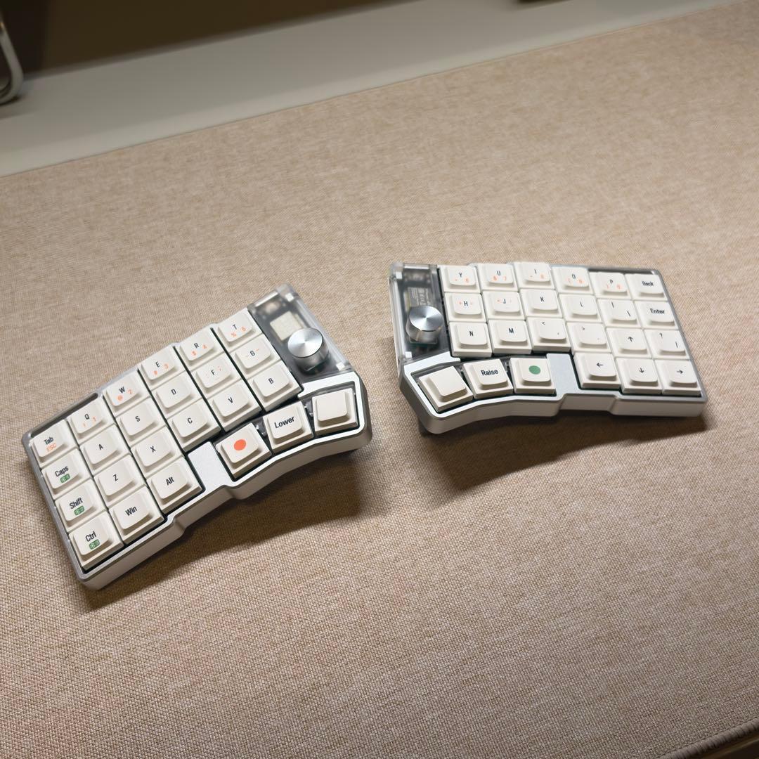 ム*ギ様 Cornix LP 無線分割キーボード シルバー