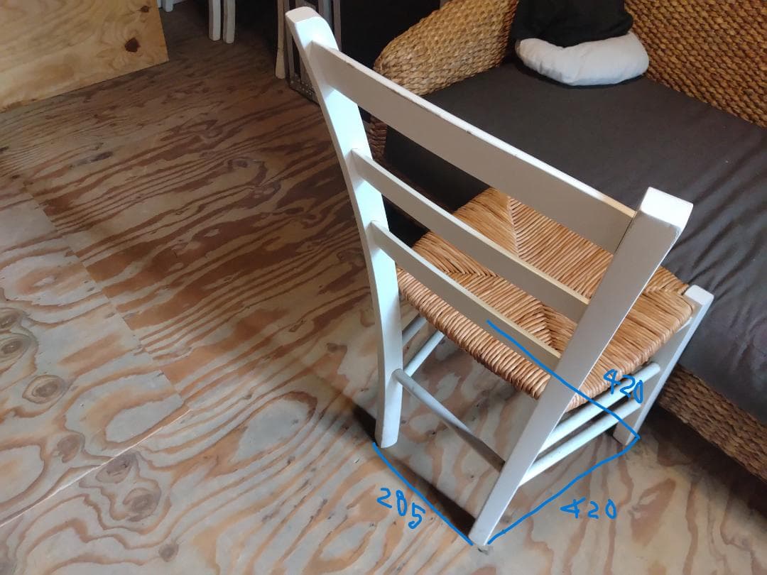 白　テーブルチェア　１脚