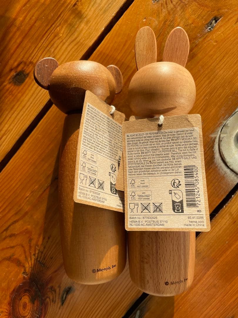 ※Tomato　ミッフィー＆ボリス 木製ペッパーソルトミルセット