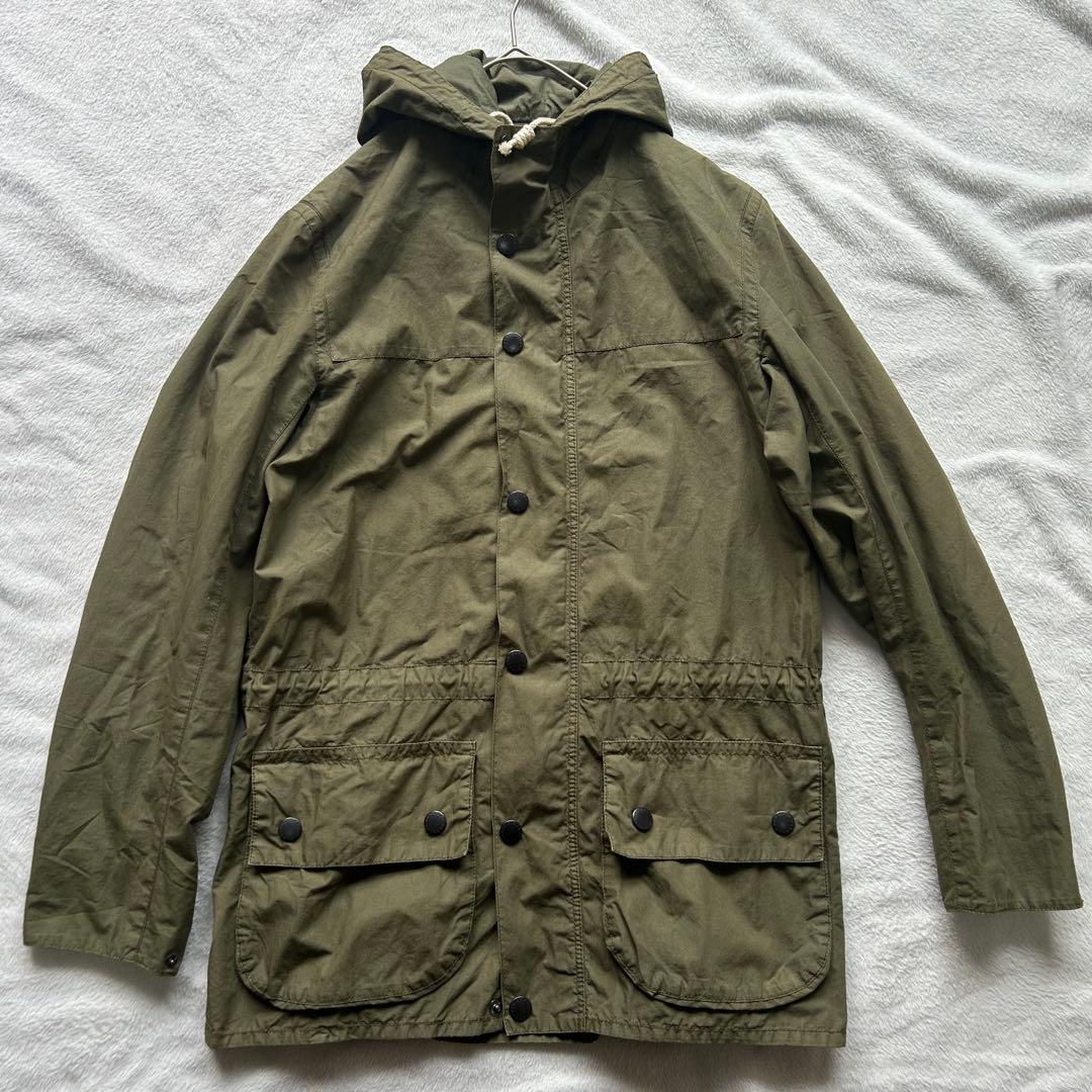 【古着】Barbour バブアー　フーデッドジャケット　Sサイズ　カーキ
