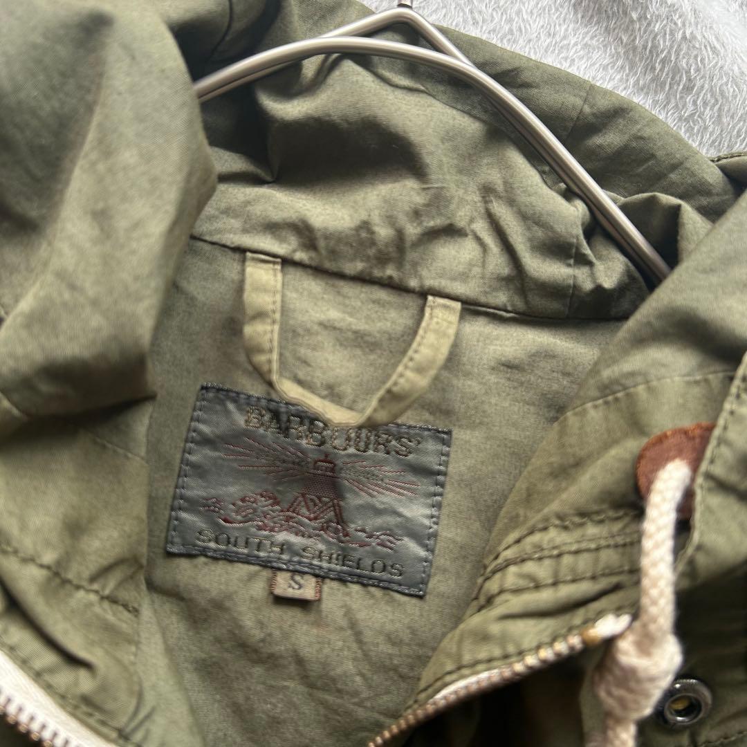 【古着】Barbour バブアー　フーデッドジャケット　Sサイズ　カーキ