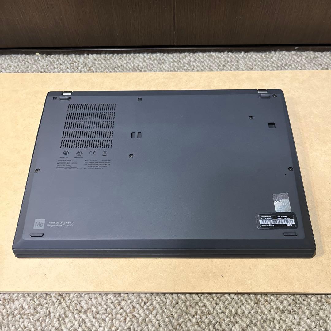 Lenovo保証2年付：ThinkPad X13 gen2：i5/8G/256G