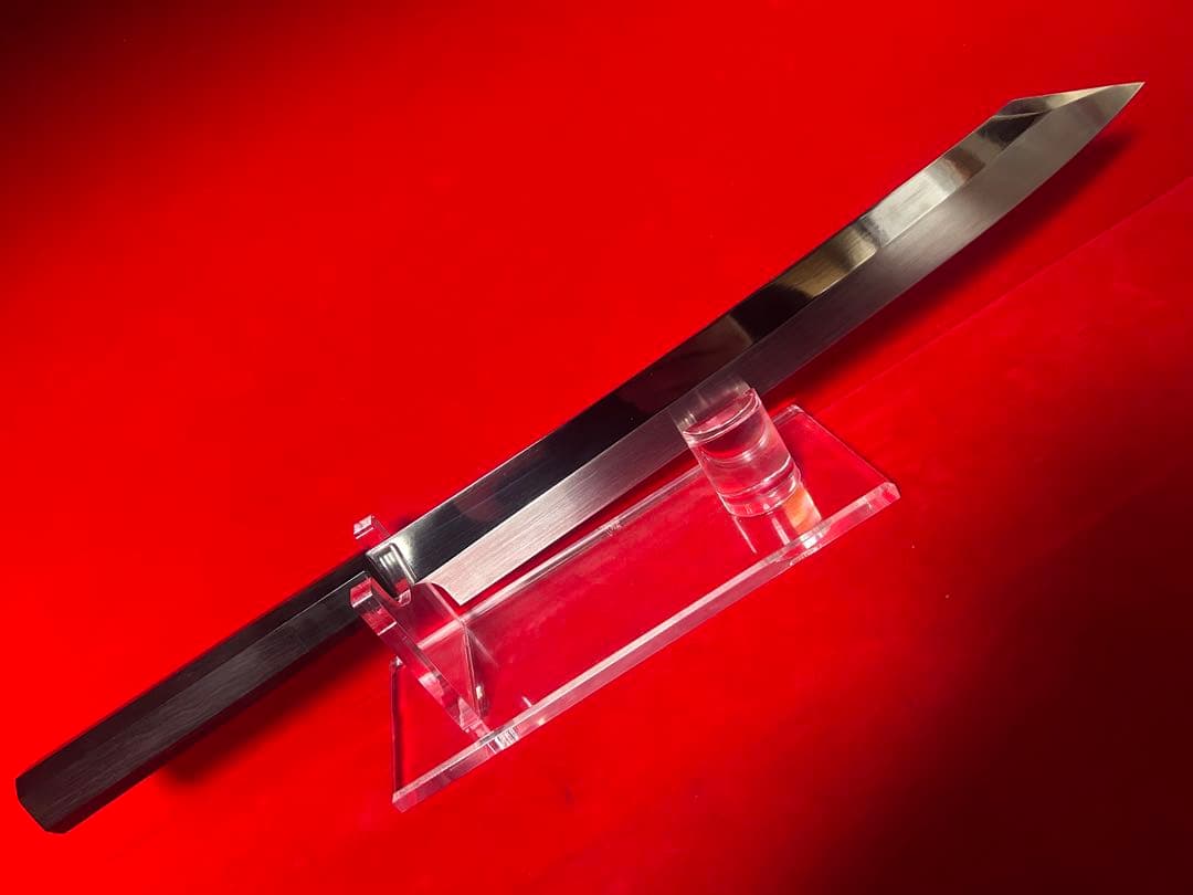 01552 包丁　剣型切付　尺　鏡面仕上げ　切味抜群　箱付　未使用品