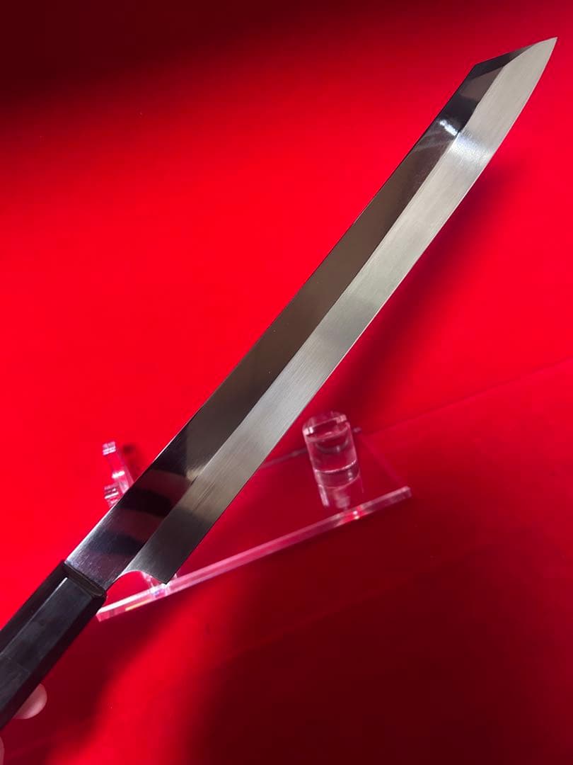 01552 包丁　剣型切付　尺　鏡面仕上げ　切味抜群　箱付　未使用品