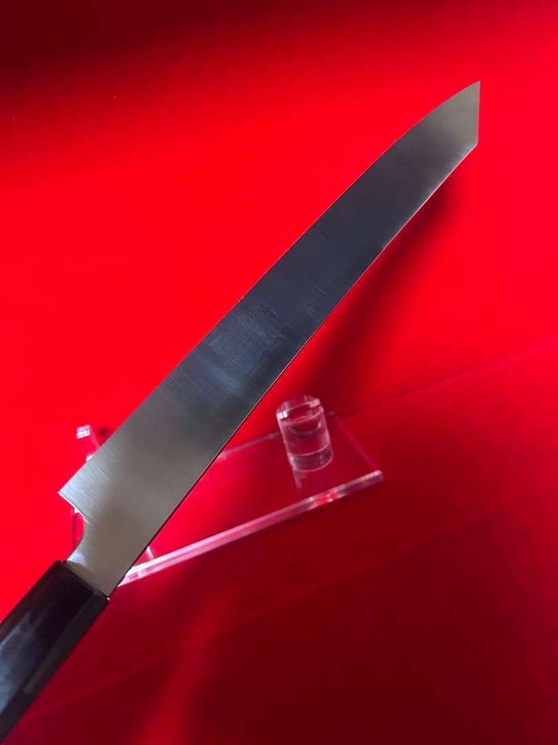 01552 包丁　剣型切付　尺　鏡面仕上げ　切味抜群　箱付　未使用品