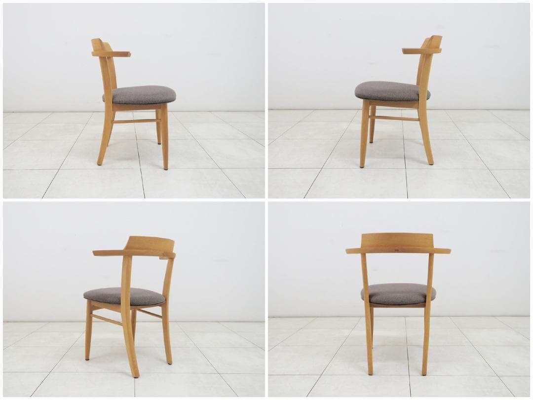 ★美品★柏木工 ソフィー ダイニングチェア オーク無垢 張座 IDC大塚家具 ②