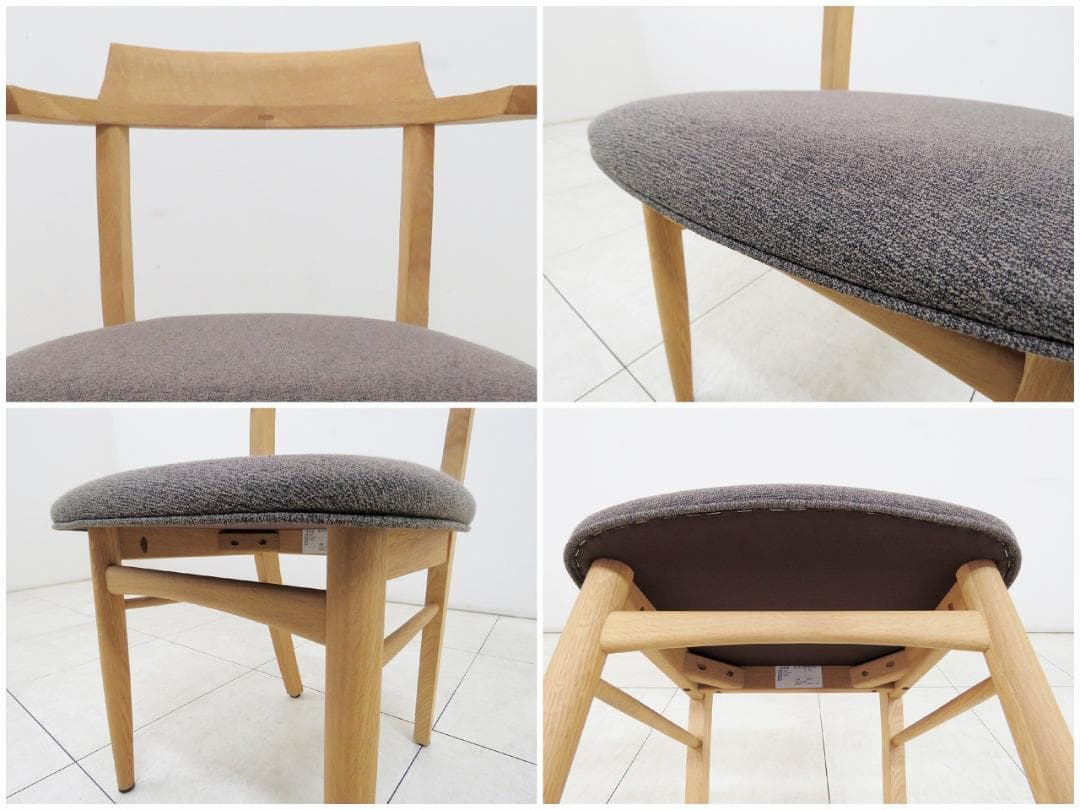 ★美品★柏木工 ソフィー ダイニングチェア オーク無垢 張座 IDC大塚家具 ②