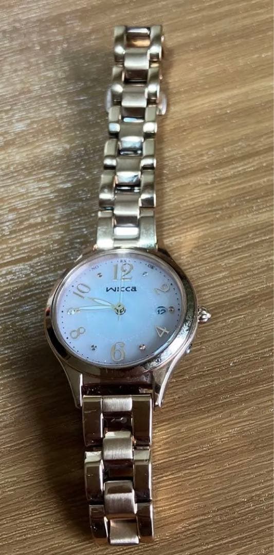Wicca レディース電波腕時計 美品 ソーラー 取説付