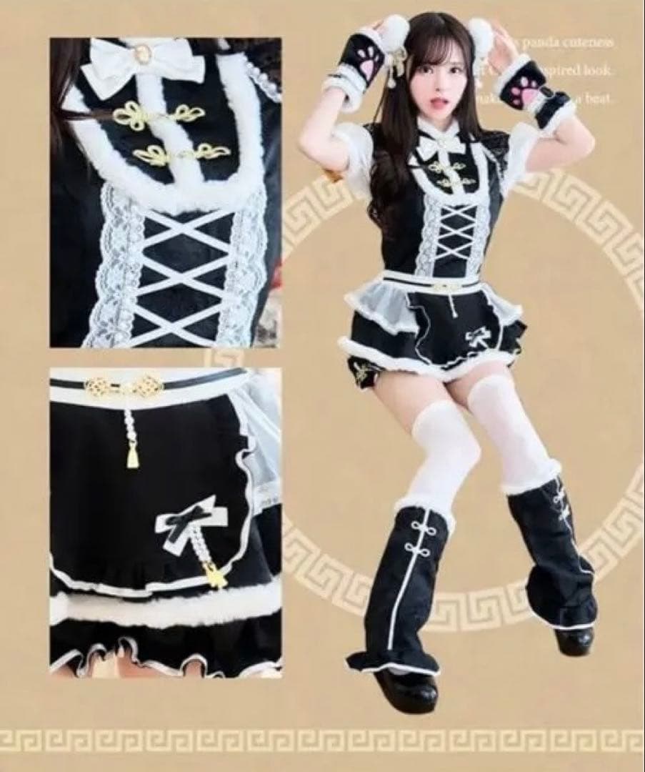 【未使用新品】プリュム パンダ チャイナ 黒【Malymoon/マリームーン】