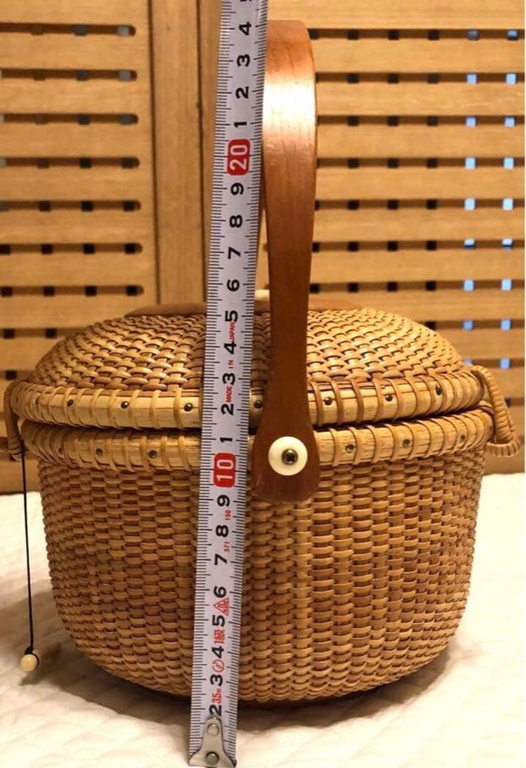 ⭐️ナンタケットバスケット⭐️蓋付きバスケット⭐️フリンジ付き⭐️